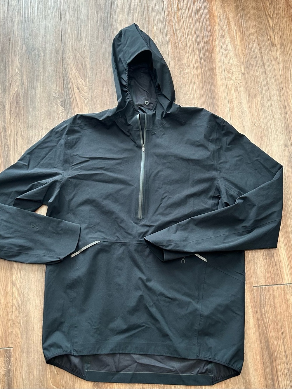 On Running Waterproof Anorak Jacket Jacket Mens XXL Black Quarter  Zip Hooded